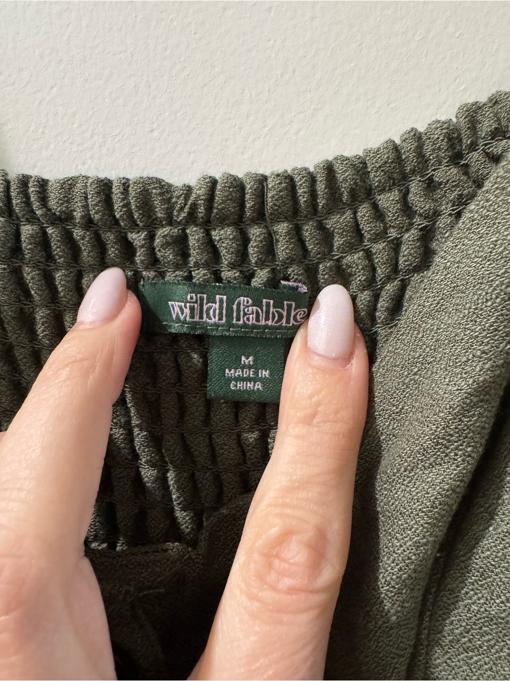 wild fable Olive Green Button-Front Wide-Leg Jumpsuit - Picture 5 of 5